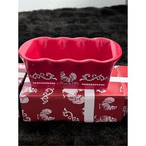 Temp-Tations Red Doodle Doo Dish 12 oz X 2 temptations